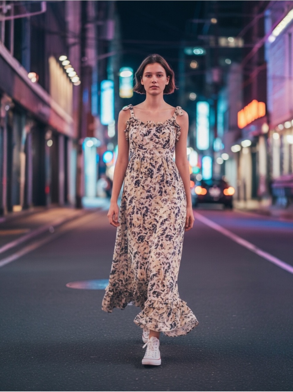 Moulinette Soeurs Floral Ruffle Silk Maxi Dress by Anthropologie Size 2 EUC!